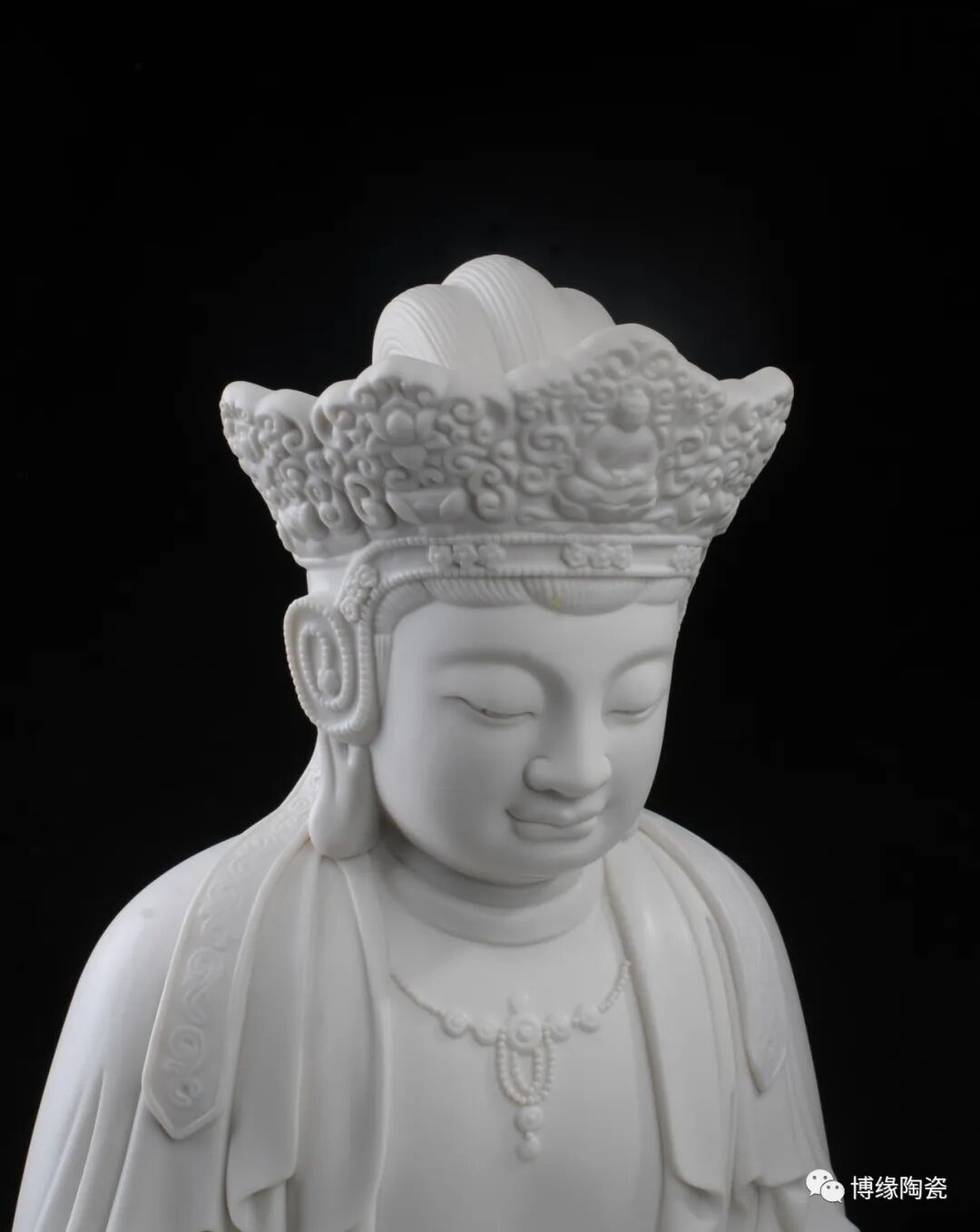 名瓷:福建省陶瓷艺术大师林建平《毗卢观音》鉴赏_德化陶瓷商城--德化