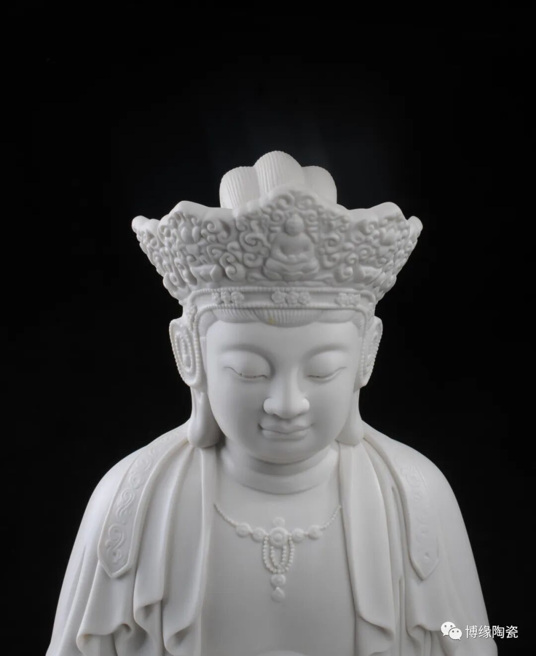 名瓷:福建省陶瓷艺术大师林建平《毗卢观音》鉴赏_德化陶瓷商城--德化