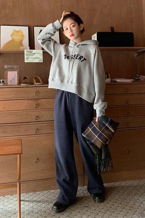 卫衣 阔腿裤=最潮搭配,毫不费力的时髦!-友友