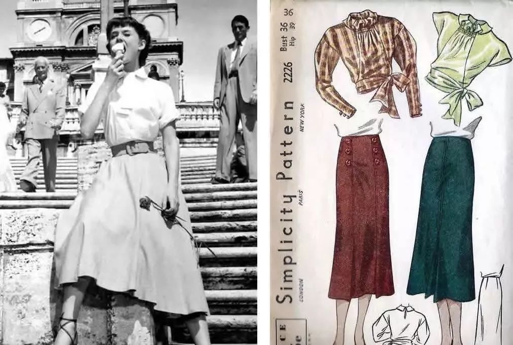 關鍵詞：迷笛裙！ 《羅馬假日》中，奧黛麗·赫本就是迷笛裙的鼻祖 時尚 第5張