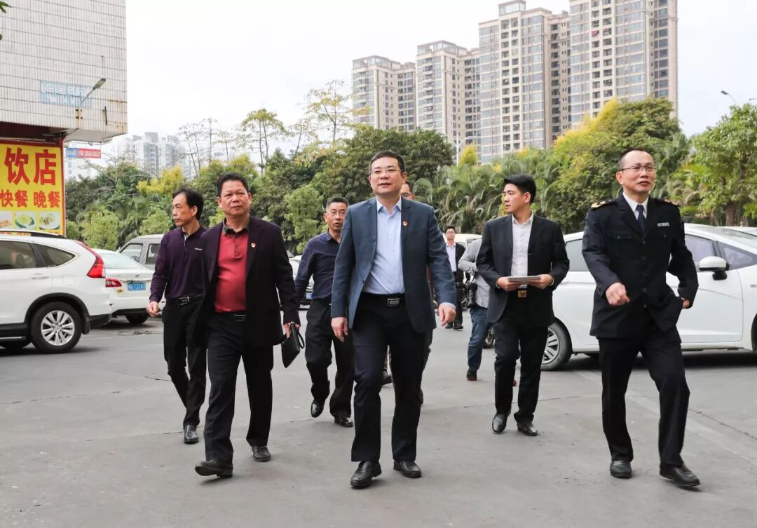 阳东区人大常委会副主任黄继承,阳东区副区长陈广尊参加调研.