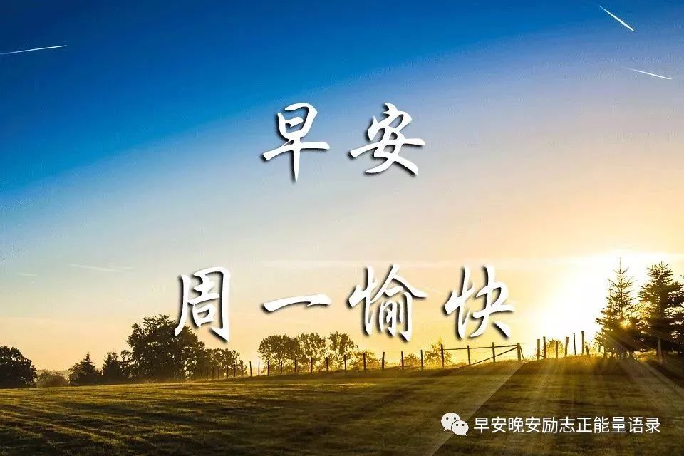 周一早安语录精选早安周一愉快图片带字 自由微信 Freewechat