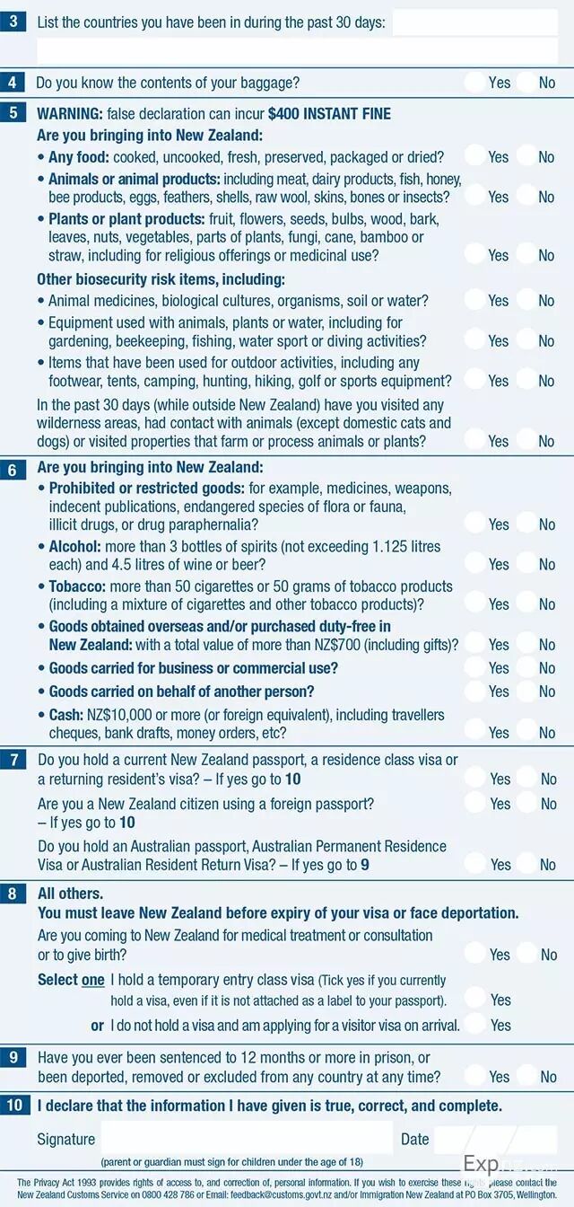 新西兰最全入境指南