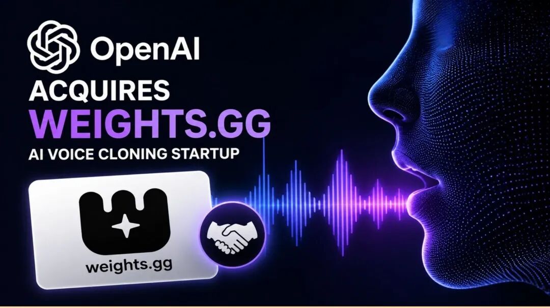 速递｜OpenAI收购Weights.GG，拿下AI语音克隆技术，6名核心成员