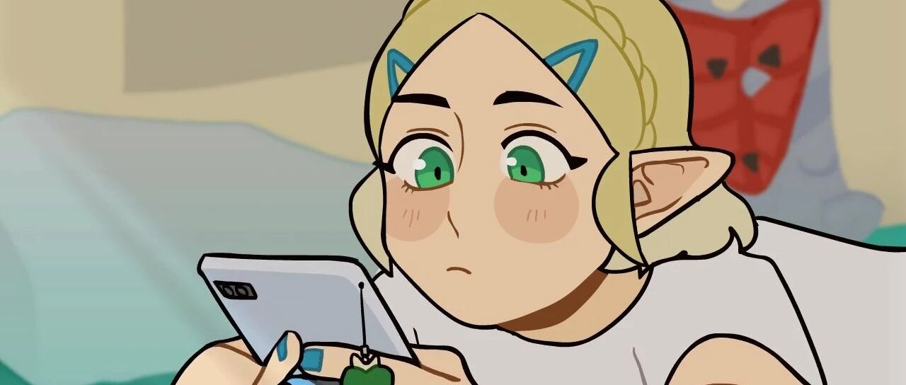 来看看林克和公主羞涩的一面，反正我是笑死了