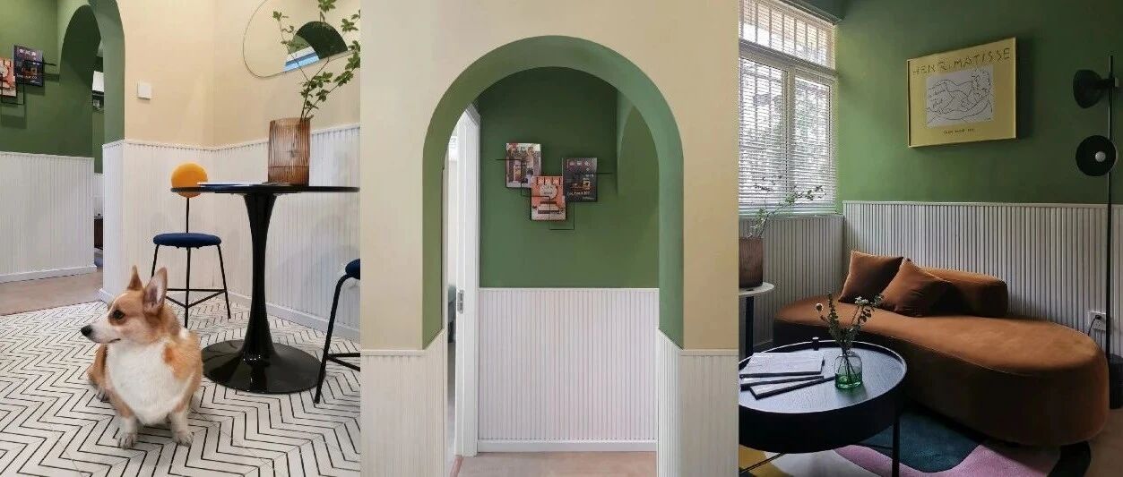 55㎡老破小改造，大地色+牛油果绿，变身优雅耐看的时髦公寓！