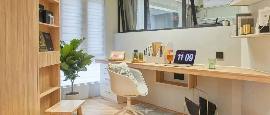 广州78㎡旧房改造，渐变墙漆、榻榻米书房...为90后小夫妻打造“甜蜜之家”！