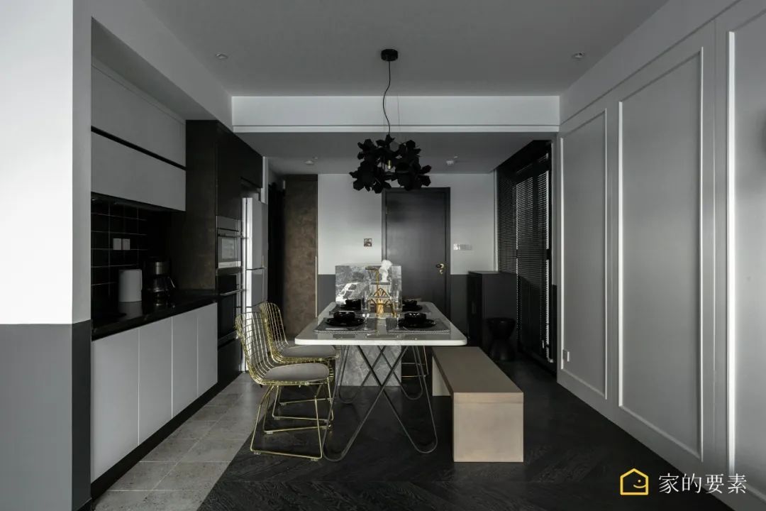 109㎡設計師的家，黑白灰、金屬+淺粉色，沉穩靜謐，一個人住簡直太棒！ 家居 第13張