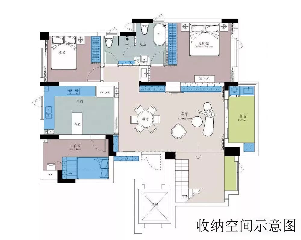 108㎡現代簡約風的家，懸空樓梯、20㎡大廚房+三分離廁所，好看又實用。 家居 第7張