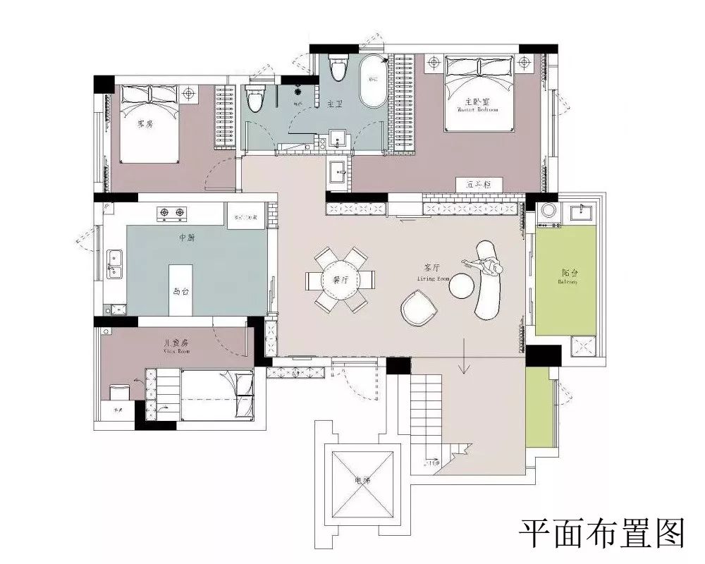 108㎡現代簡約風的家，懸空樓梯、20㎡大廚房+三分離廁所，好看又實用。 家居 第5張