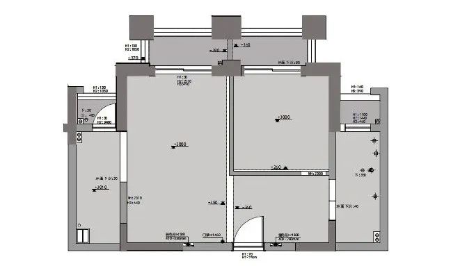 70㎡一室改兩室，開放式廚房+島臺，為新婚夫妻打造溫馨的家！ 家居 第4張