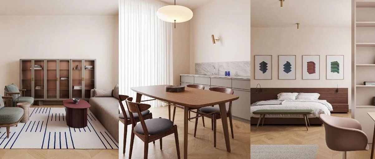 123㎡温柔极简风的家，低调中性色+材质拼接，太高级了！