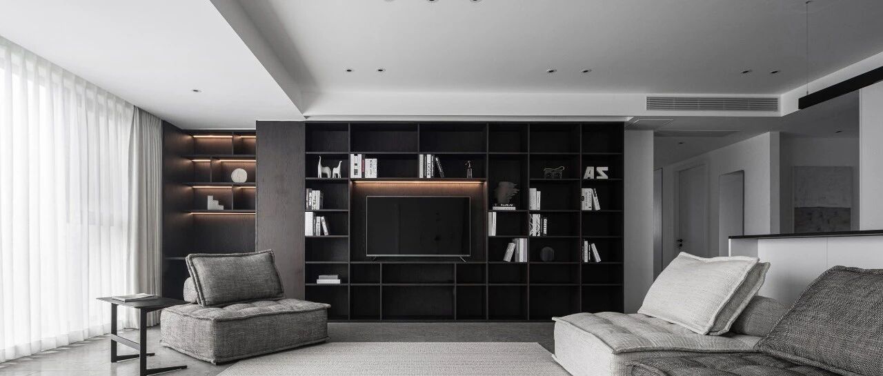 200㎡极简风，落地窗+开放式书房，让生活回归自由舒适！