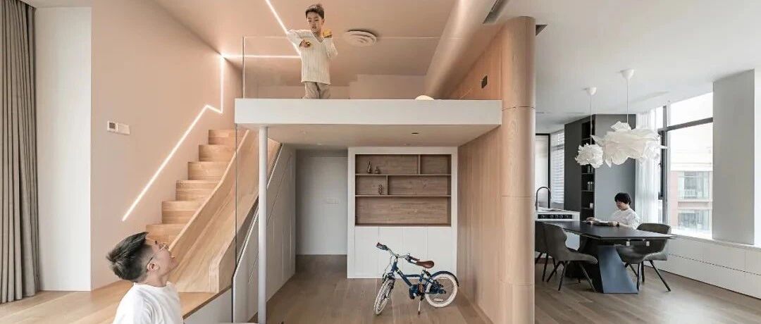 三房爆改成一房，巧用3.3m层高打造儿童loft，社牛一家的云端亲子宅！