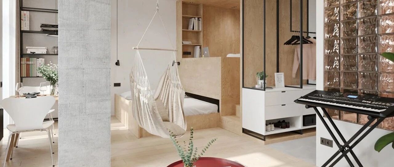 36㎡一人居，抽屉床+玻璃砖，空间放大N倍！