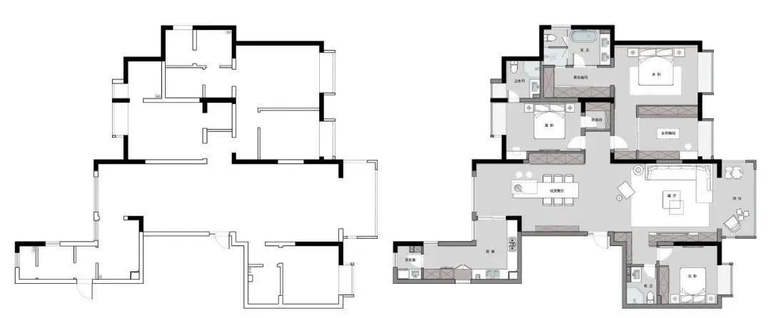 200平現代房屋改造 | 中西廚分離+隱形移門，構建精簡克制之美 家居 第3張