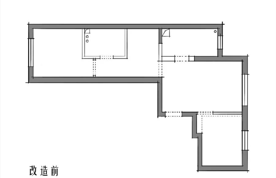 47㎡「手槍」小戶型改造，衣帽間、投影、全屋收納，一個不少，好看又實用。 家居 第3張