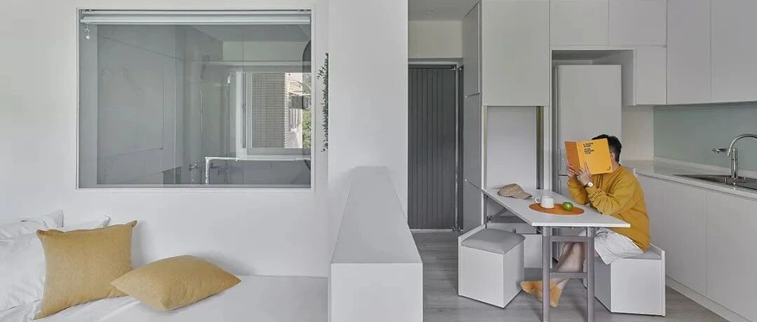 26㎡老破小改造，可折叠餐桌+旋转电视，还塞下了四件式卫浴!