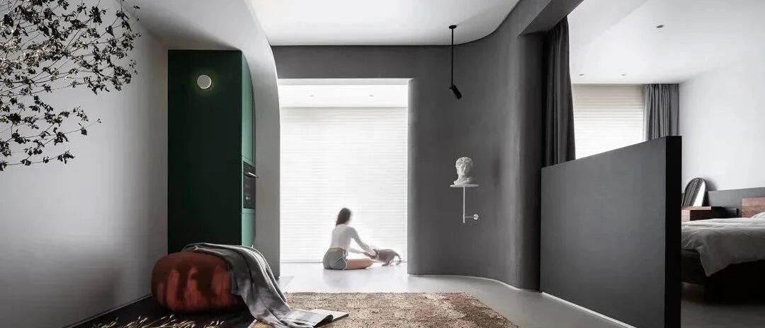 两室一厅的“美术馆”，68㎡一人居又酷又野！