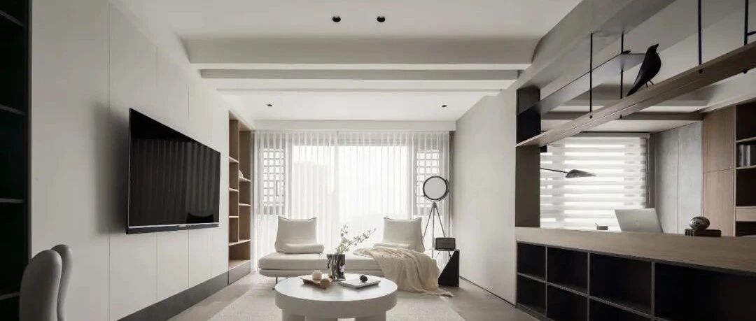 140㎡充满书香气的家，开放书房+整面书架，带来随处可以阅读的舒适感！