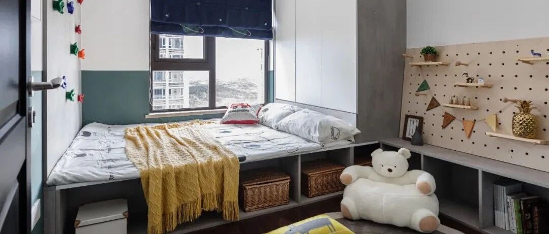 125㎡精装房改造，书柜墙、攀岩...为孩子打造学习乐园