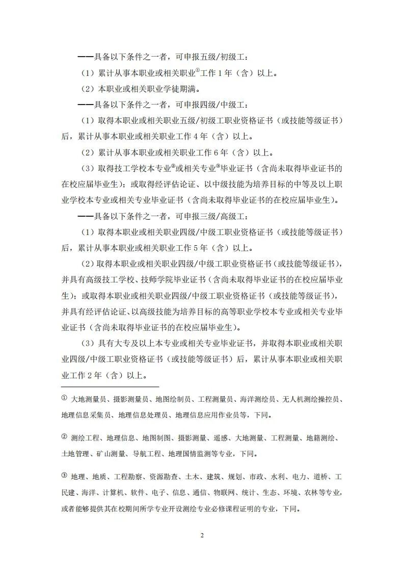 人社部就無人機測繪操控員國家職業技能標準征求意見的圖2