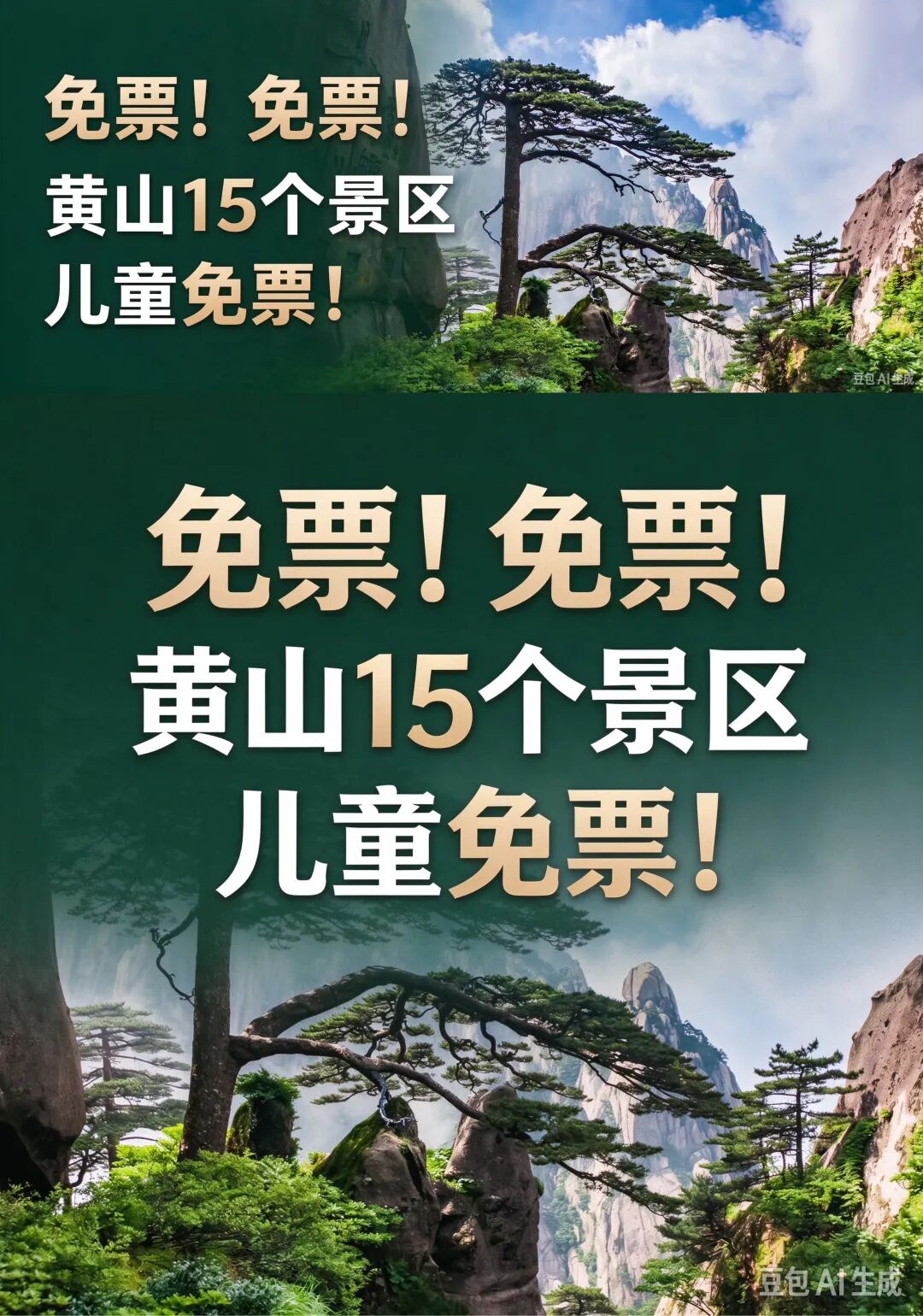 黄山景区11月儿童免门票 山顶酒店套餐亲子预订攻略