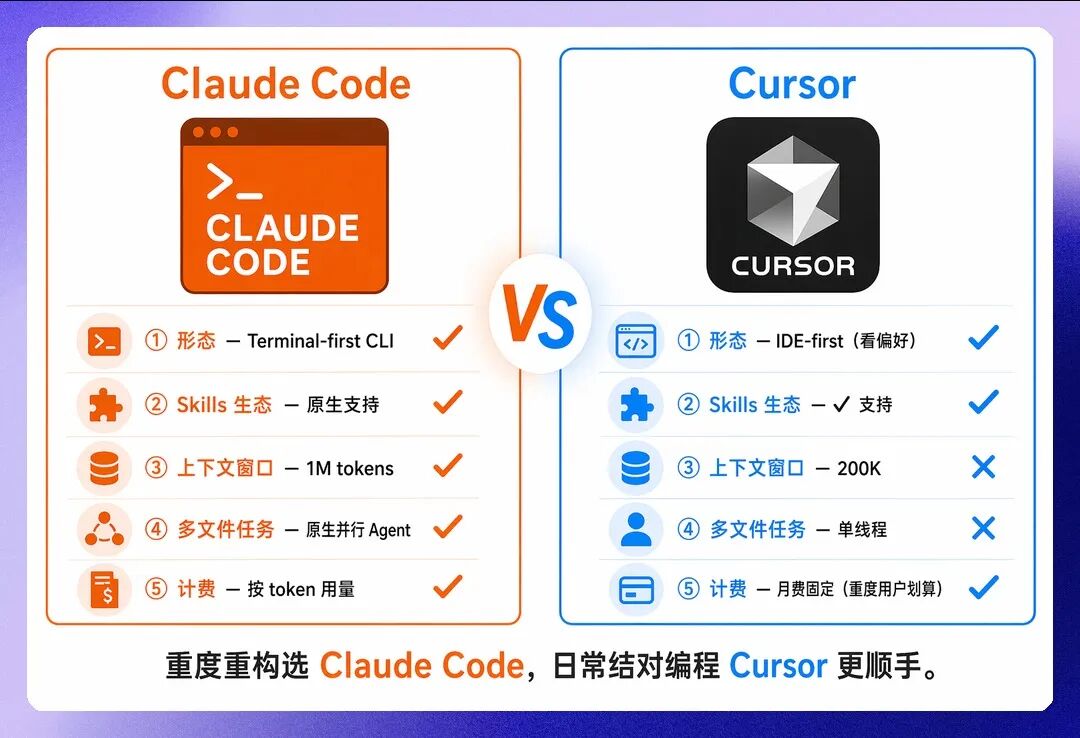 用 P3 跑"Claude Code vs Cursor"对比图