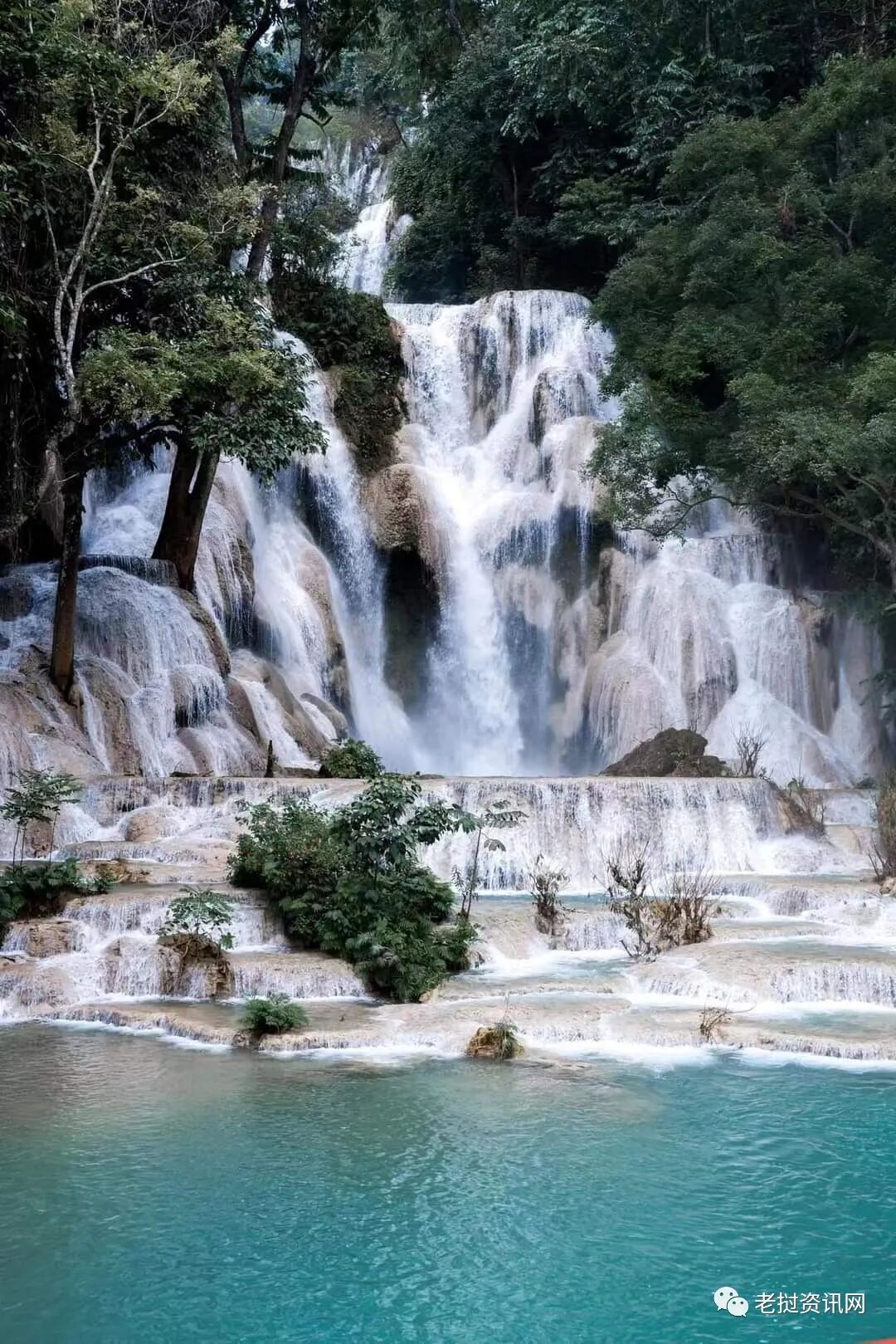 【游老挝】琅勃拉邦光西大瀑布 老挝第一瀑布!_老挝_新闻_华人头条