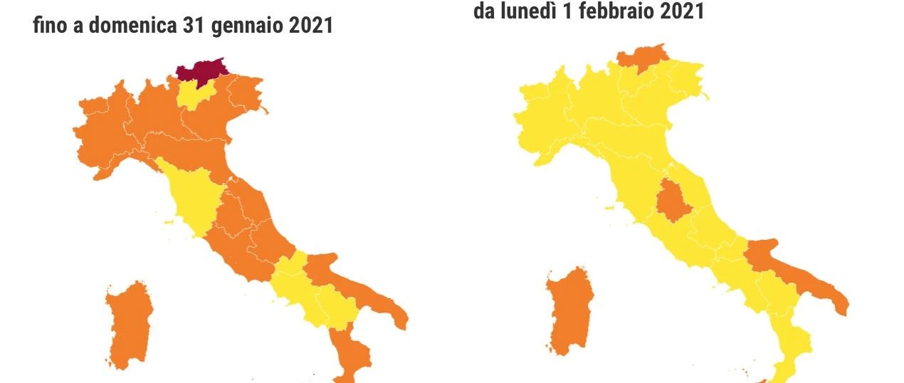 意大利2021年2月1号开始生效的新的防疫规定