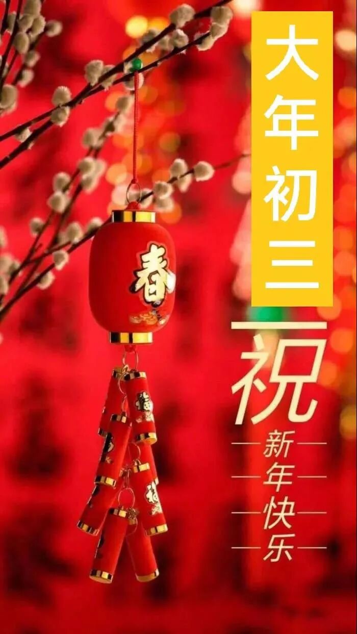 大年初三拜年祝福图片精选大年初三问候祝福语简短语句 早上好表情动态 微信公众号文章阅读 Wemp