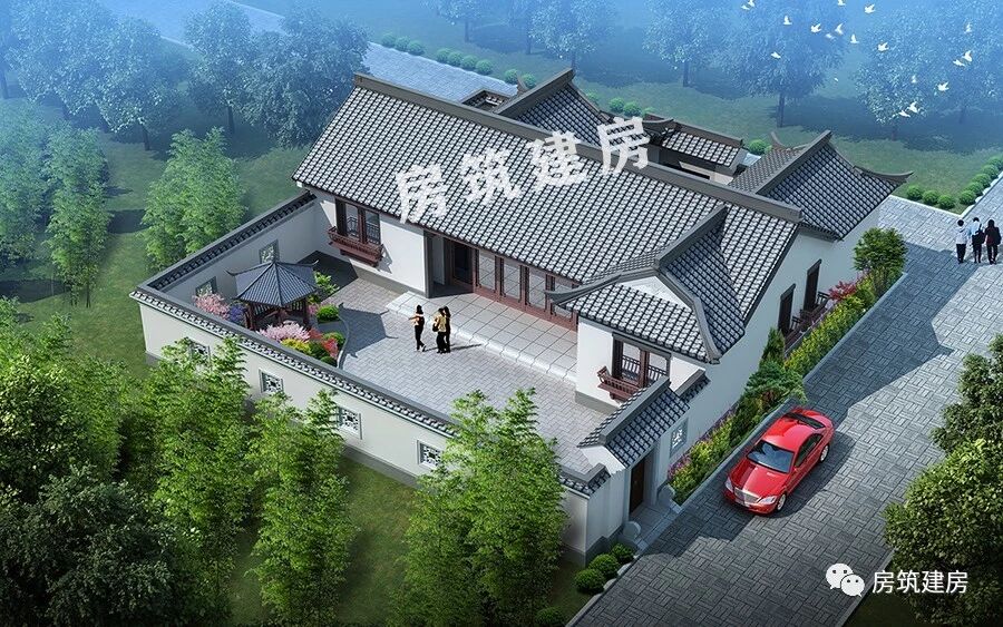 别墅设计：一层三合院，为什么人们都钟爱它？