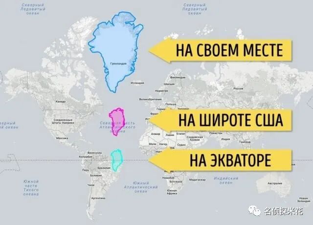 荷兰地图位置世界地图 世界一些国家领土的大小，在地图上不同位置的比较