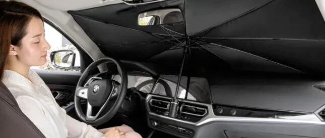 ​撑开就能用的汽车遮阳伞，1秒拯救爱车不被暴晒​