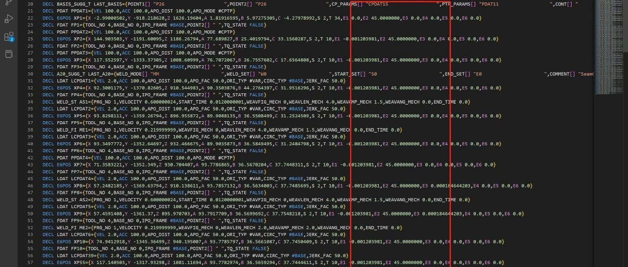 库卡机器人一键更改程序外部轴度数