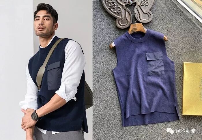 顶级穿搭法宝 Tommy 汤家业界首款半高领无袖马甲背心御用高级美利奴全羊毛 独特雅痞绅士范 风吟潮流