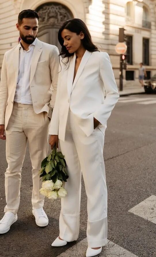 西装白色最好看