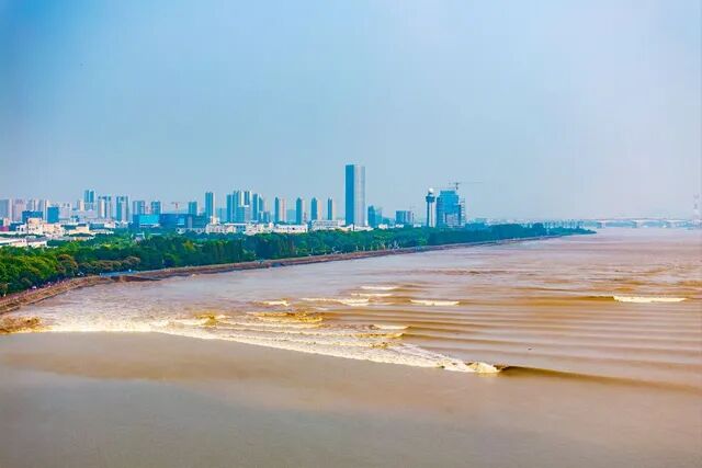 浙江钱塘江潮水迎最佳观赏季_新浪图片