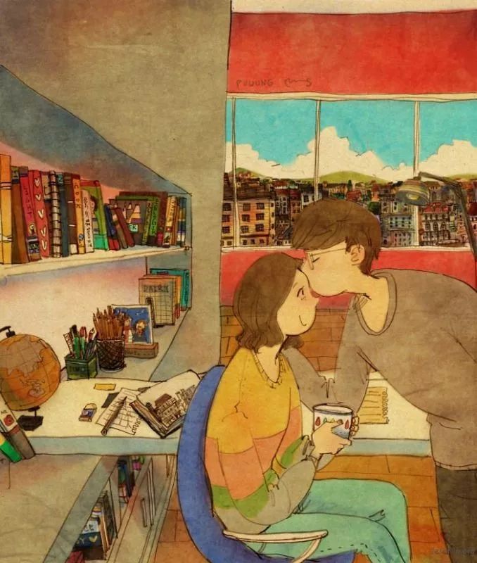 如何認識新朋友？  Love is…？暖心的戀人插畫，讓你重溫愛情中那些微小的幸福 情感 第6張