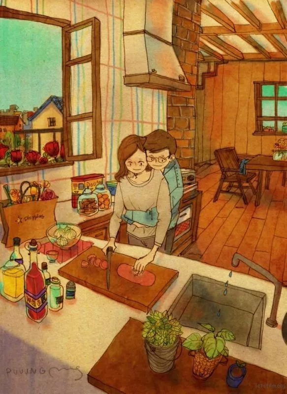 如何認識新朋友？  Love is…？暖心的戀人插畫，讓你重溫愛情中那些微小的幸福 情感 第2張