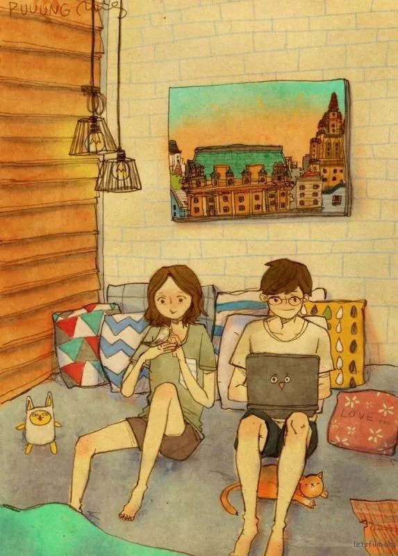 如何認識新朋友？  Love is…？暖心的戀人插畫，讓你重溫愛情中那些微小的幸福 情感 第11張
