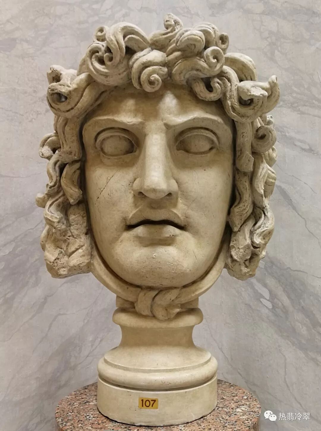 让我觉得标签是不是搞错了,不过想到卡拉瓦乔的油画《美杜莎》比这还