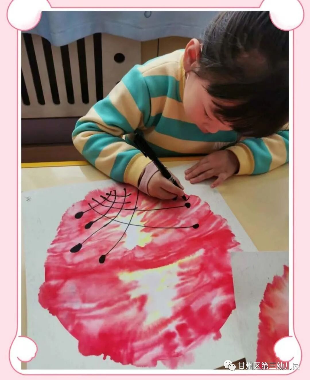 【甘州区第三幼儿园】童画映童趣——中二班晕染画剪辑