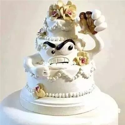 【创意】充满搞笑创意的婚礼蛋糕，