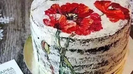 蛋糕画成这样，还让人怎么吃啊~