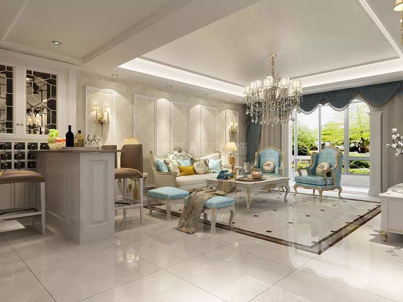 紫美雅和183㎡简欧风格，在繁华中寻求淡雅于都