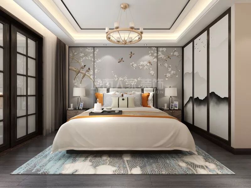 万科中央公园141㎡新中式风格，独有的清新与韵味！