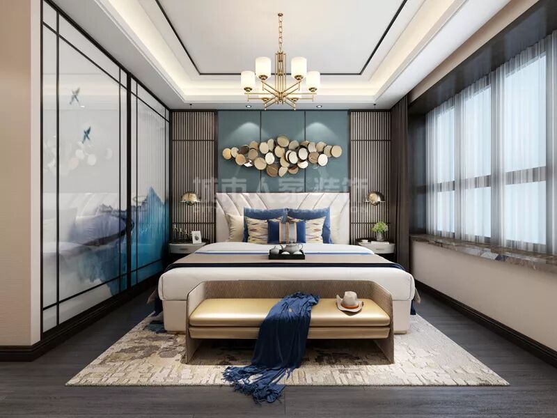 万科中央公园141㎡新中式风格，独有的清新与韵味！