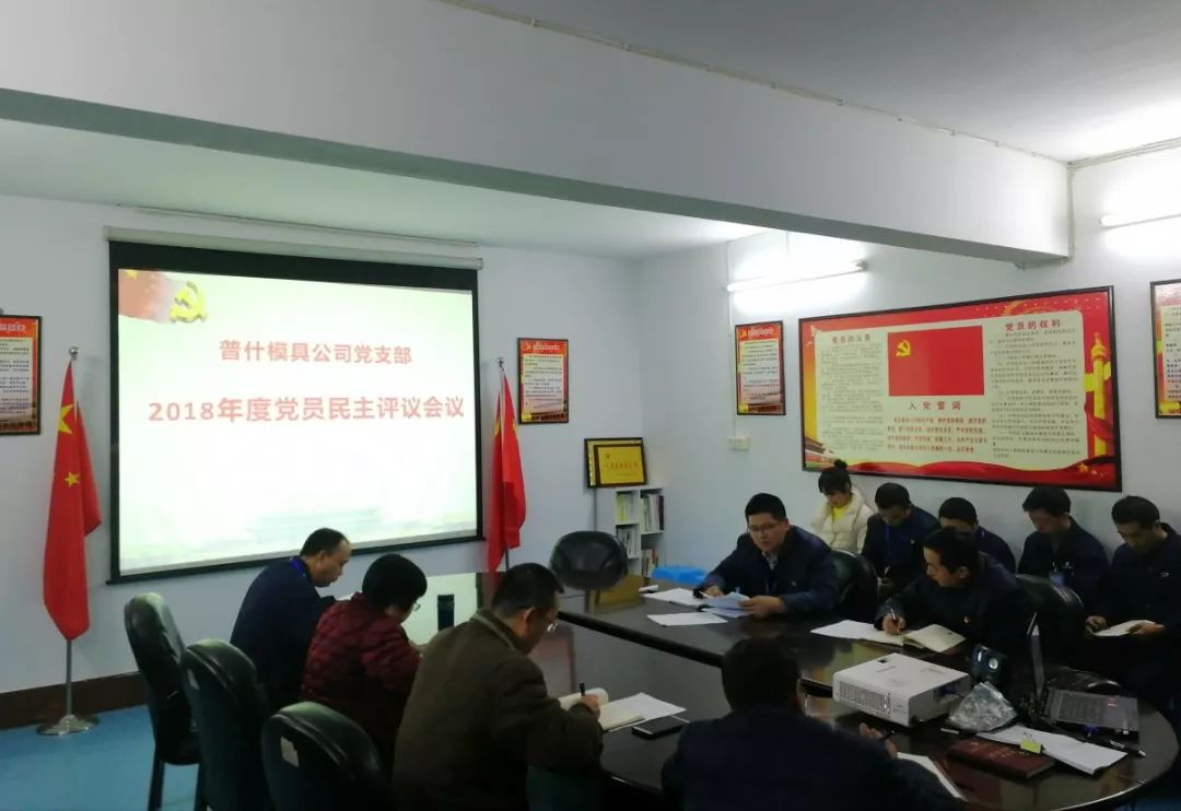 普什模具公司党支部召开2018年度党员民主评议会议 普什模具公司党支部召开2018年度党员民主评议会议
