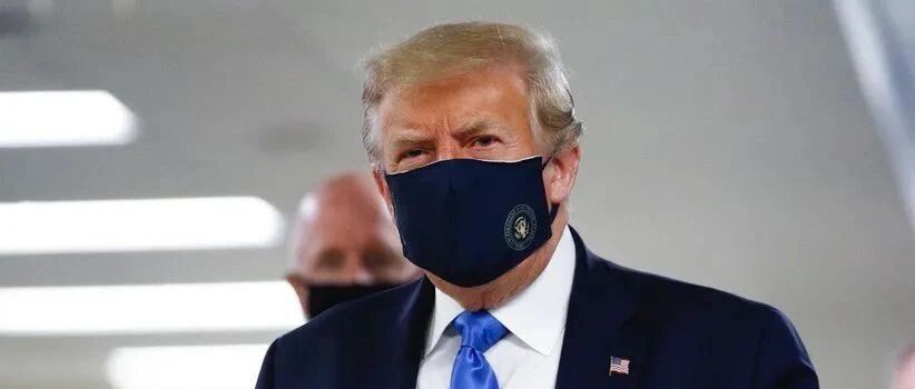 特朗普终于戴上口罩了！